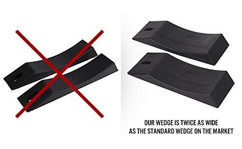 Widest Deadlift Wedge (2 Pack) - Barbell Deadlift Jack Alternative for Weightlifting - Accessories for Platforms, Blocks, and Pads Black (2 Pack)