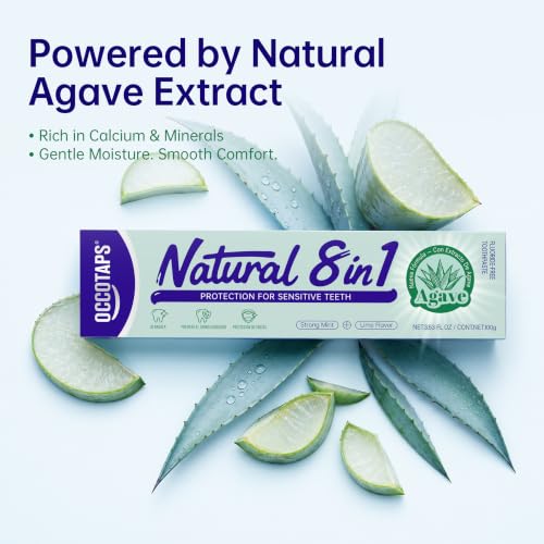 Natural Agave Toothpaste, Fluoride-Free, Sensitive Teeth, 2 Pack 3.53 Fl Oz (Pack of 2)