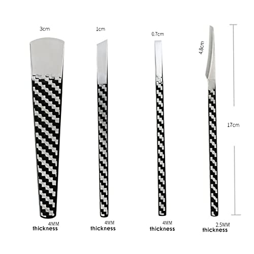 4 Pcs Decorative Foot Knives, Pedicure Knife Set for Ingrown Callus Shaver Feet Nail Correction Pliers Scissors Remover with Storage Bag. (160MM)