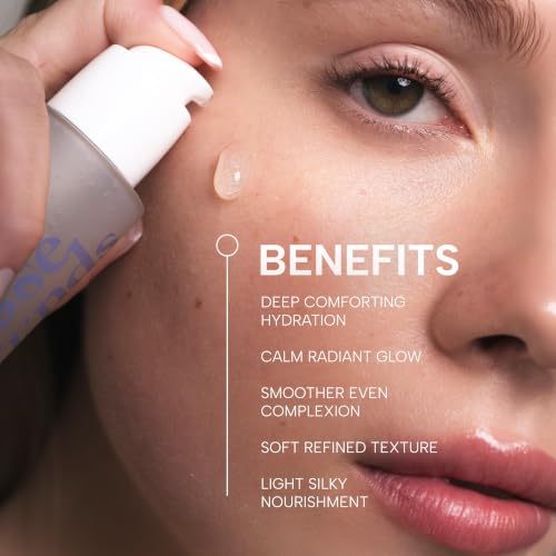 Niacinamide & Rice Extract Facial Serum – Hydrating Glow Face Serum with Hyaluronic Acid, Centella, and Licorice for Smooth Texture, Daily Radiance, and Healthy Skin Barrier Support - 1 fl oz