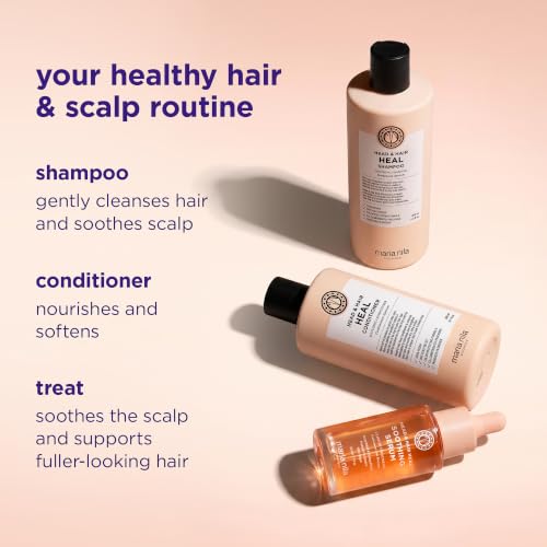 Maria Nila Head & Hair Heal, Soothing Serum, Leave in Treatment for For Dry/Itchy Scalp, Soothing Hyaluronic acid & Aloe Vera, Peppermint extract for Cooling Effect, 1.7 Fl Oz Soothing Serum 1.7 Fl Oz