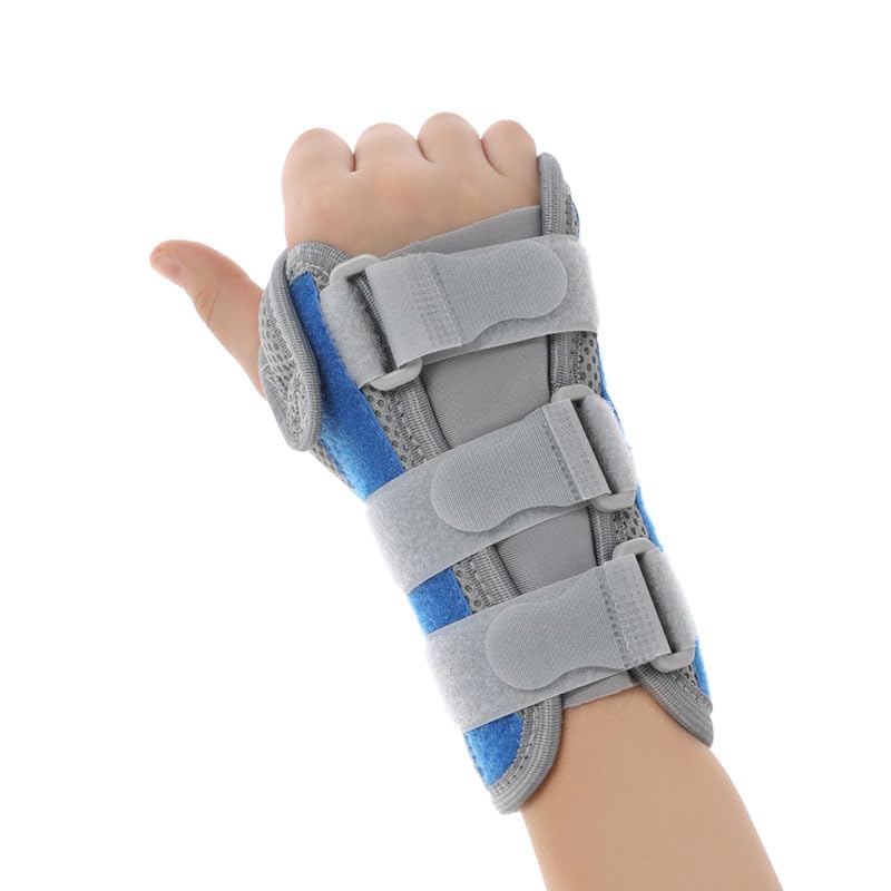 Kids Wrist Support Immobilizer Pediatric Wrist Brace Night Support With Splint To Aid Sprains Strains Support Tendonitis Carpal Tunnel Juvenile Arthritis (Left hand, Small) Left hand Small:5.9in