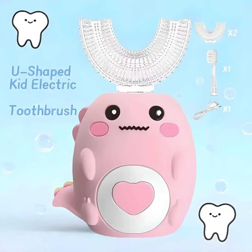 Electric Toothbrush for Children, Cute Toothbrush for Kids (Pink) Pink