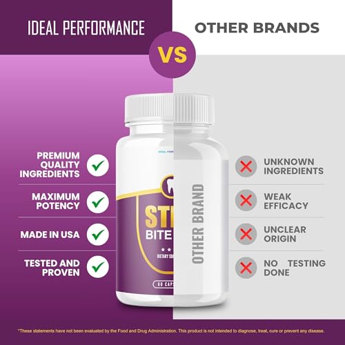 IDEAL PERFORMANCE (5 Pack) Steel Bite Pro Teeth Supplement for Teeth and Gum Repair Dental (300 Capsules)