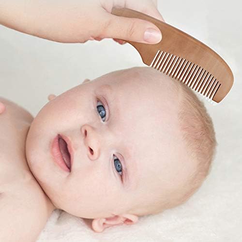 yarui Baby Brush & Comb Hair Brush Comb Newborn Infant Comb Goat Hair Natural Wood Handle Hair Brush Scalp Massage Baby Shower Gift Gift - BeesActive Australia