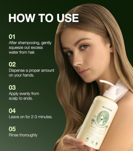 Alpha Erguen Hair Loss Treatment for Women, Vegan Conditioner for Thinning Hair, Weak Hair & Scalp Care, Pregnancy Safe Formula & Postpartum Hair Care, 500ml / 16.9 fl oz