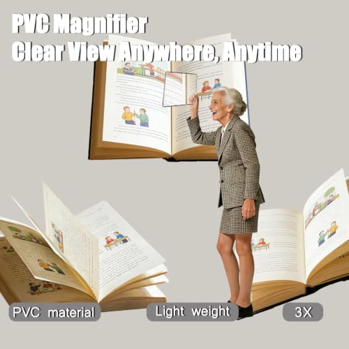 3X Fresnel Lens Page Magnifying Sheet Bulk Set 30Pcs 30