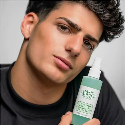 Mario Badescu Facial Spray with Aloe, Herbs and Rose Water for All Skin Types, Face Mist that Hydrates, Rejuvenates & Clarifies 4 Fl Oz (Pack of 2)