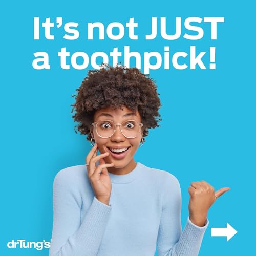 DrTung's Dental Sticks for Teeth & Gum Cleaning - Thin, 100 Count, 6 Pack 100 Count (Pack of 6)