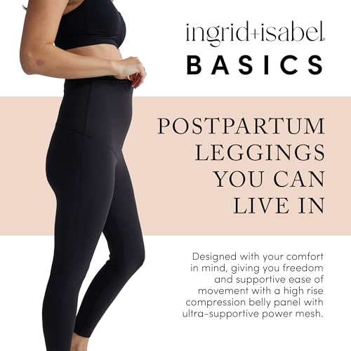 Ingrid & Isabel Basics Postpartum Compression Leggings Small Black