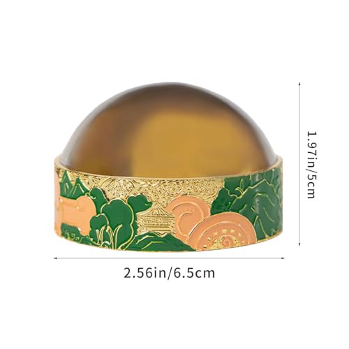 VIudiss 7X Dome/Paperweight Magnifier w/Pouch Table Magnifying Orange