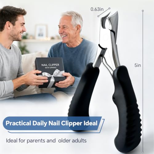 Heavy Duty Toenail Clippers for Men and Women Ingrown Toe Nail Clipper Large (Black)