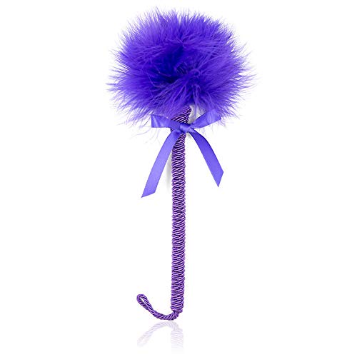 Feather Tickler Sex Play with Lace Eye Mask Set BDSM Adult Sex Toy Spanking Tickler Sex Whip Adult Whip Fetish Tickling Red Purple - BeesActive Australia