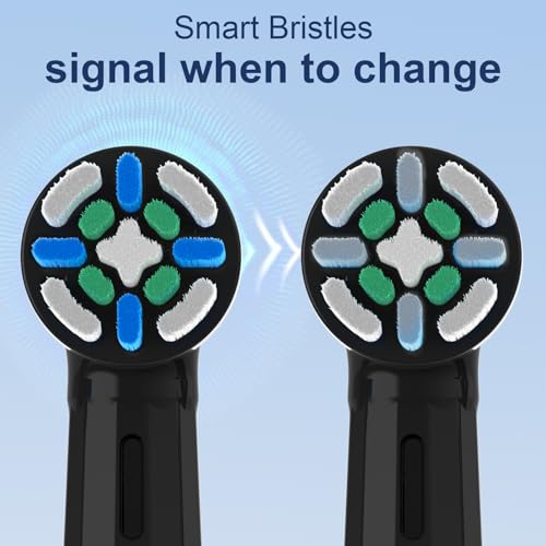 6 Pcs iO Replacement Heads Compatible with Oral B iO 2 3 4 5 6 7 8 9 10 Deep Clean Series Electric Toothbrush, Toothbrush Heads Compatible with Oral B iO with Medium Bristles Care Teeth (Black) Black 6 Count (Pack of 1)