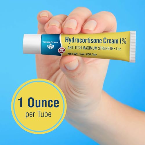 1% Hydrocortisone Cream Maximum Strength - 1 oz of Anti Itch Cream for Itching and Rashes - for Eczema, Poison Plants, Insect Bites, and More 1 Pack