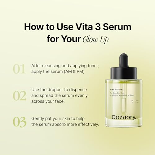 Vita 3 Serum with Vitamin C Derivatives and Niacinamide plus Glutathione for Uneven Skin Tone & Dull Skin | Korean Skin care | 1.69 fl.oz 50ml 1.69 Fl Oz (Pack of 1)