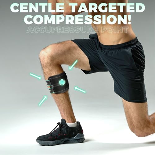 Healrecux Sciatic Ease Nerve Knee Brace, Sciatica Pain Relief Devices with Pressure Pads Targeted Compression for Sciatic Pain, Lower Back, Hip, Calf Brace for Sciatica Nerve Black