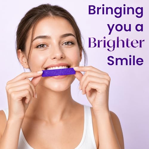 Purple Teeth Whitening Strips, 14 Treatments, Pap, Peroxide-Free