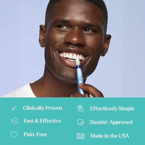 GLO Science Teeth Whitening Gel Pen – Travel-Friendly Treatment for Stain Removal with Hydrogen Peroxide – Safe for Sensitive Teeth, Easy to Use, Effective & Dentist Invented – 1 Pk, Cinnamint Flavor
