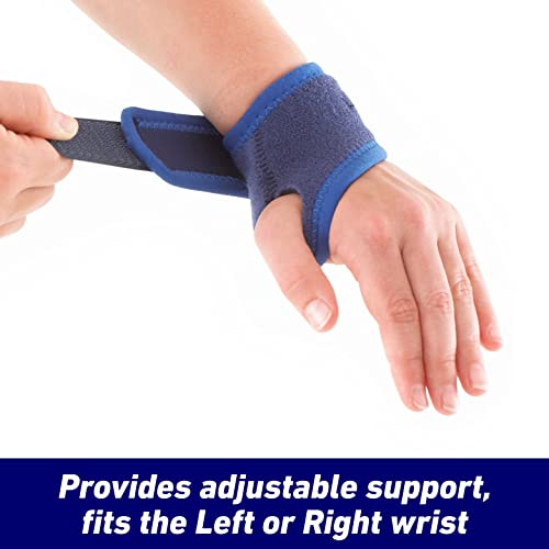 NEO-G Wrist Brace for Kids – Wrist Support For Juvenile Arthritis, Joint Pain, Hand Sprains, Strains from Sports, Gymnastics, Tennis - Adjustable Compression - Class 1 Medical Device – One Size - Blue