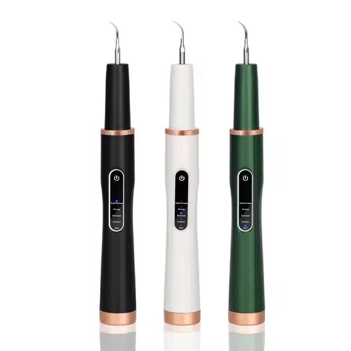 Ultrasonic Teeth Cleaner, Electric Plaque & Tartar Remover for Teeth, Professional Dental Cleaning Kit with Ultrasonic Scaler Tool for Dogs & Cats, with 3 Tips, USB Rechargeable Ultrasonic Cleaner Black