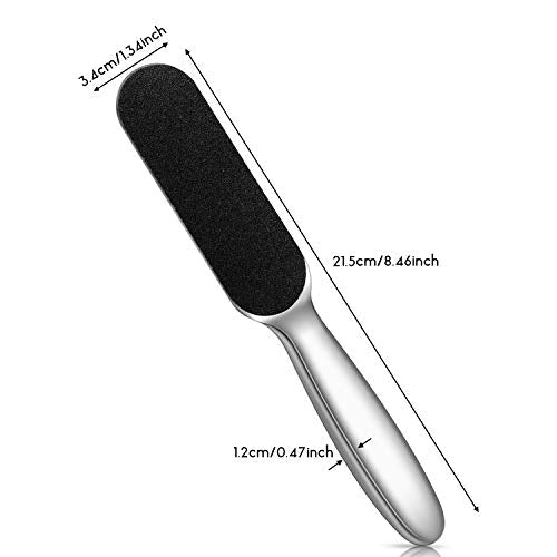 Mudder 2 Pack Pedicure Foot Files with 20 Replaceable Refill Pads,Silver Silver