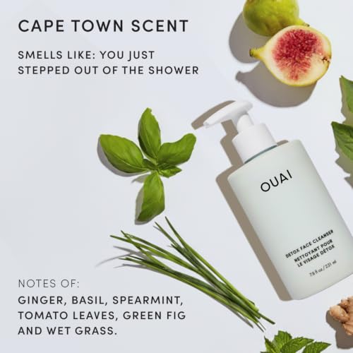 OUAI Detox Facial Cleanser - Face Wash with Glycolic Acid (7.8 fl oz) 7.8 Fl Oz (Pack of 1)
