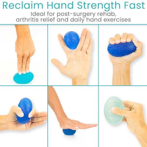 Vive Squeeze Balls for Hand Therapy Set (4 Pack) - Grip Strengthener 4