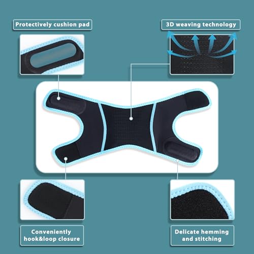 Compression Adjustable Knee Brace, Dual Patella Tendon Support Strap for Pain Relief, Arthritis, Tendonitis, ACL, Non-Slip Knee Suppport for Running, Cycling, Hiking, Soccer, Basketball, Medium