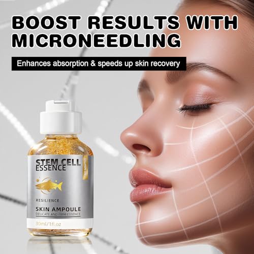 Salmon DNA Serum – Salmon DNA Microneedling Serums for Face, Anti-Aging Hydration Booster, Skin Repair, Brightening & Firming Serum for Use with Microneedling, Derma Roller & Pen 1 Fl Oz (Pack of 1)