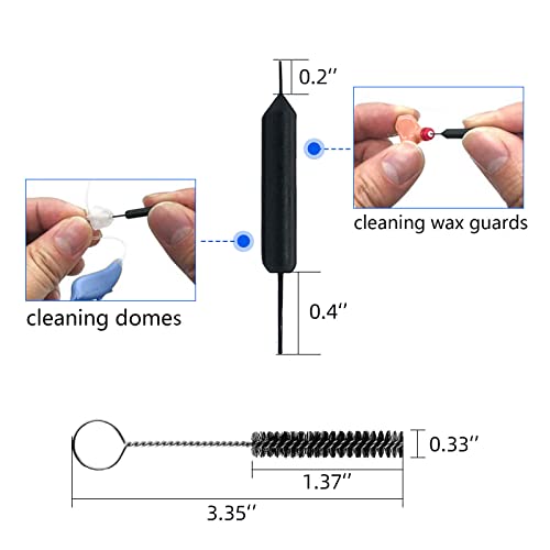 (8Packs) Hearing Aid Wax Guard Filters (64 Units) Replacement Wax Cerumen Stop Wax Traps for Phonak, Widex, Unitron and Resound - 5 Pieces Hearing Aid Cleaning Kit Accessories with Carry Case 64 Count (Pack of 8)
