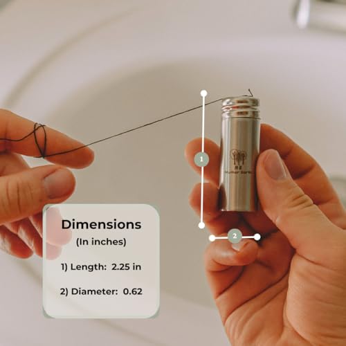 Refillable Silver Container and Dental Floss Picks Bundle!