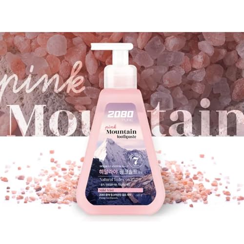 20th to 80th Himalayan Pink Salt Toothpaste Pump - 325g Pump Bottle, Natural Mint Flavor - Gentle Oral Hygiene with Natural Ingredients - Korean Cosmetic