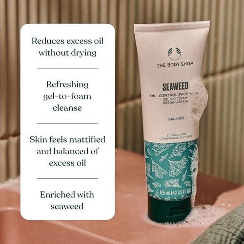 The Body Shop Seaweed Gel Cleanser, For Oily and Combination Skin, Vegan, 125ml