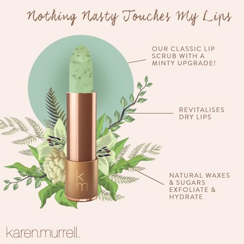 Natural Lip Scrub – 100% Natural Lip Exfoliator Made in Australia, Cruelty-Free | Polishes with Sugar Crystals | Nourishes with Shea, Jojoba & Avocado Oils | For Smooth, Beautiful, Hydrated Lips Mint