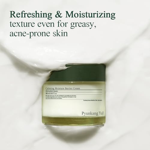 Pyunkang Yul PKY Calming Moisture Barrier Cream Instantly Soothes Sensitive Skin, Hyaluronic Acid & Ceramide for Hydration, Vegan, Korean Skincare (3.38 Fl. Oz, 100ml) Calming Moisture Barrier Cream 3.38 Fl.oz.