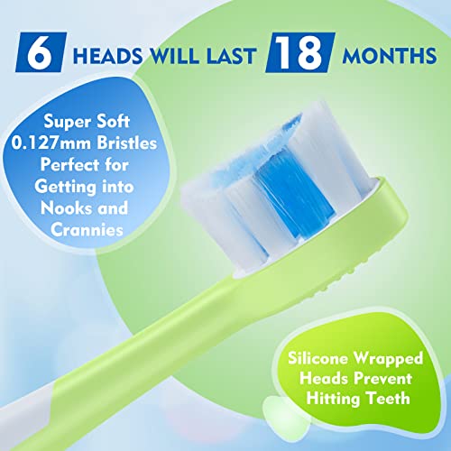 Kids Electric Toothbrushes Toddlers Rechargeable, 2 Pack, 10 Heads, Ages 3+ Blue+pink 1 Count (Pack of 1)