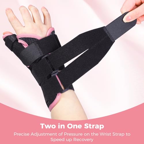 Lefeke Thumb and Wrist Brace Thumb Spica Splint for Right Hands, Wrist Brace with Thumb Support for Carpal Tunnel Relief, Thumb Brace for Arthritis Pain and Support, Wrist Guards Thumb Stabilizer for Tenosynovitis, Sprain(L) Large Right hand