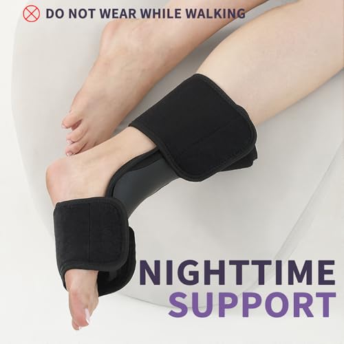 Dorsal Plantar Fasciitis Night Splint Achilles Tendonitis Stretcher Boot Ankle Dorsiflexion Brace Pain Relief Foot Drop Brace For Sleeping Large/X-Large (Pack of 1)