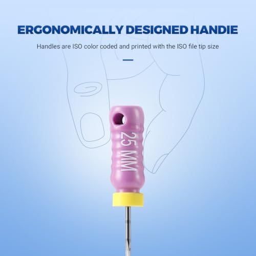 JMU Dental Hand Use C+ Files 25mm Endodontic Root Canal Instruments #08, #10, #15 (25mm) 1
