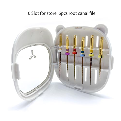 Dental Endodontic File Storage Box,Dental Disinfection Case, Dental Endodontic Measuring Tools, White, Pack of 5