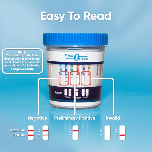 Prime Screen-5 Panel Multi Drug Urine Test Compact Cup (AMP,COC,mAMP/MET,OPI,THC) T-Cup -[10 Pack]-TDOA-254