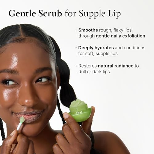 FULLY Lip Balm and Scrub Duo Stocking Stuffers Gifts, Long Lasting Korean Lip Care, Intense Hydrated Lip Set for Dry, Flaky and Chapped Lips, Exfoliate & Moisturize