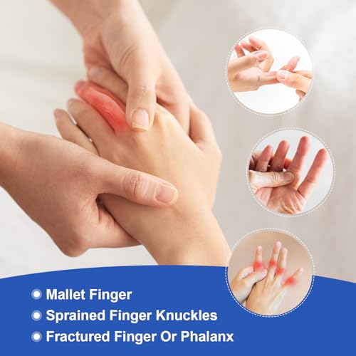 Promifun Finger Braces, 2 Pack Trigger Finger Splints for Straightening, Mallet Finger and Broken Finger, Finger Straighteners Provide Support and Relieve Pain - Khaki