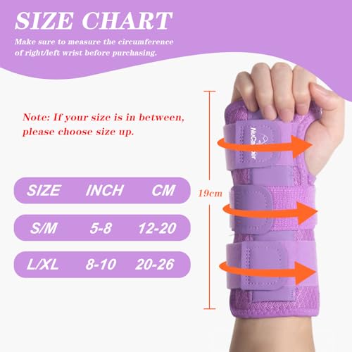 NuCamper Wrist Brace for Carpal Tunnel Wrist Support Right Hand Purple Purple-Right S/M