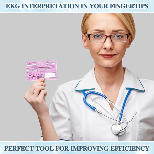 Geiserailie 2 Sets EKG Caliper and 3 Pcs Rhythm Interpretation Badge