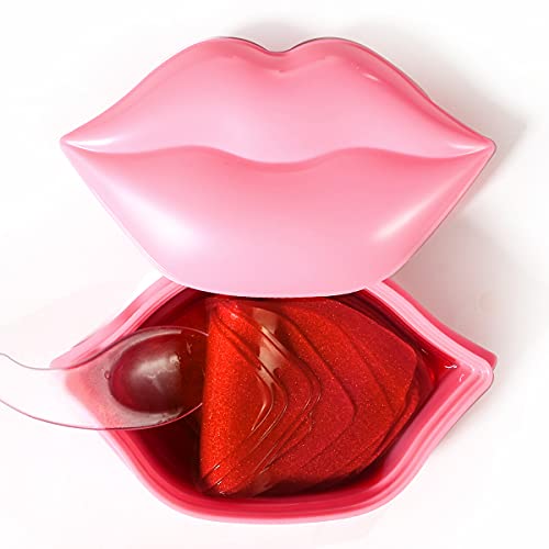 VEZE Lip Masks 20 Pcs, Mask for Dry Lip, Sheets, Collagen Skin Care, Crystal Pads Moisturizing, Anti-Wrinkle, Anti-Aging, Firms & Hydrates Lips, Sleep Pink Count (Pack of 1) Lip Masks--Pink