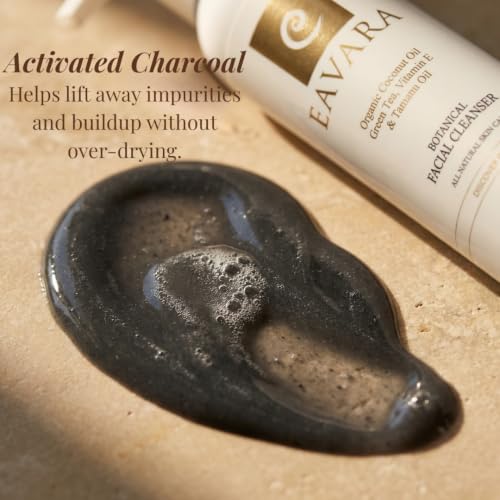 Organic Face Wash - Anti-Aging, Hydrating, Gentle Daily Cleanser for Women and Men with Coconut Oil, Aloe Vera, Activated Charcoal, and Vitamin C and E 1 Pack