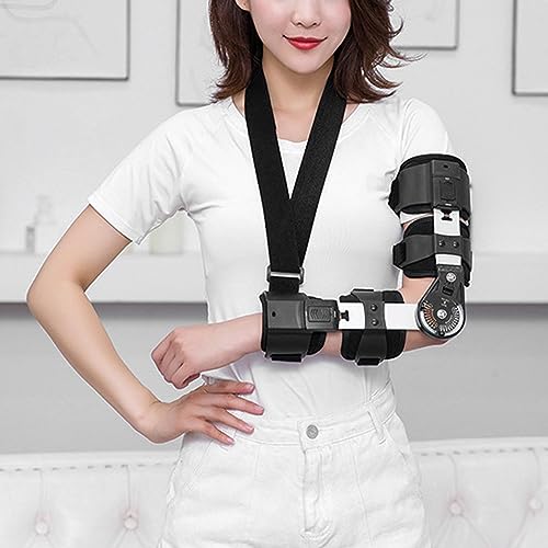 Hinged ROM Elbow Brace with Sling, Adjustable Post-OP Stabilizer Splint