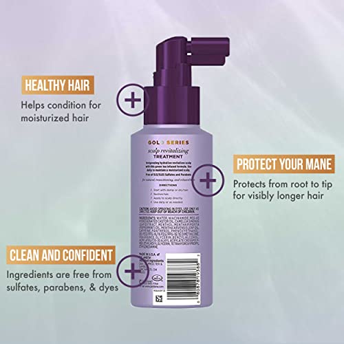 Pantene Gold Series New Lengths Scalp Revitalizing Treatment, 4.2 Fl Oz �� Scalp Treatment Infused with Green Tea, Moisturizes, Strengthens and Protects from the Root for Visibly Longer Hair 4.2 Count (Pack of 1)